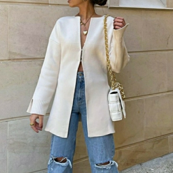 Coats | Zara Knit Jacket With Vents 